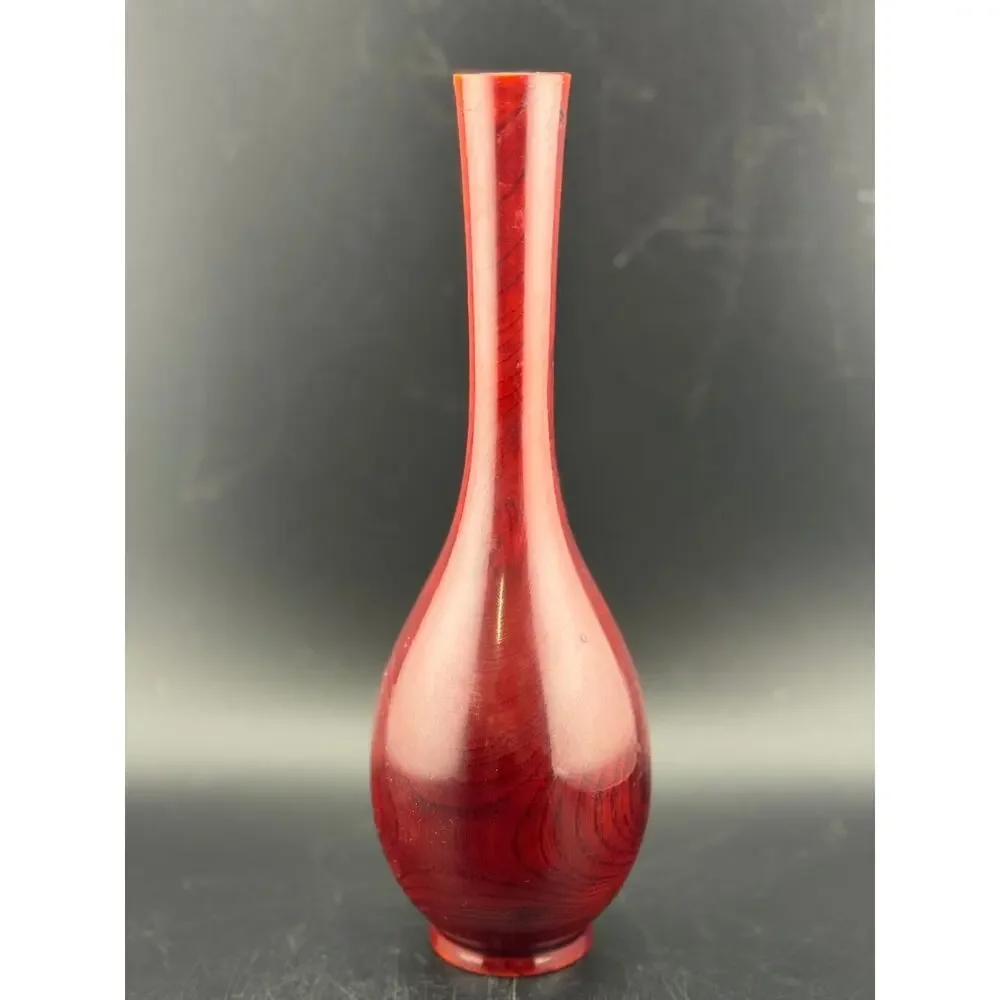 VTG Inlaid Abalone Shell Iris Flower Vase